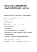 COMMUNITY ATI REVIEW SET 2026 SOLVED QUESTIONS AND SOLUTIONS