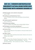 ENT 101 - TORONTO METROPOLITAN UNIVERSITY ACTUAL EXAM PAPER 2026 QUESTIONS WITH ANSWERS GRADED A&plus;