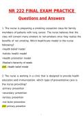 Final Exam&colon; NR222 &sol; NR 222 Health & Wellness &vert; Complete Guide with Questions and Verified Answers&vert; 100&percnt; Correct &lpar;Latest 2026 &sol; 2027 Update&rpar; - Chamberlain