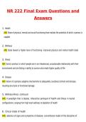 Final Exam NR222 &sol; NR 222 Health & Wellness &vert; Complete Guide with Questions and Verified Answers&vert; 100&percnt; Correct &lpar;Latest 2026 &sol; 2027 Update&rpar; - Chamberlain