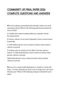 COMMUNITY ATI FINAL PAPER 2026 COMPLETE QUESTIONS AND ANSWERS