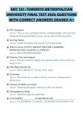 ENT 101 -TORONTO METROPOLITAN UNIVERSITY FINAL TEST 2026 QUESTIONS WITH CORRECT ANSWERS GRADED A&plus;