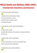 NR222 &sol; NR 222 Health & Wellness Final Exam &vert; Complete Guide with Questions and Verified Answers&vert; 100&percnt; Correct &lpar;Latest 2026 &sol; 2027 Update&rpar; - Chamberlain