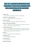 ENT 101 -TORONTO METROPOLITAN UNIVERSITY PRACTICE EXAMINATION 2026 QUESTIONS WITH ANSWERS GRADED A&plus;