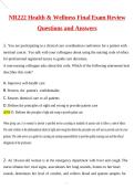 NR222 &sol; NR 222 Health & Wellness Final Review Exam &vert; Complete Actual Questions and Verified Answers&vert; 100&percnt; Correct &lpar;Latest 2026 &sol; 2027 Update&rpar; - Chamberlain