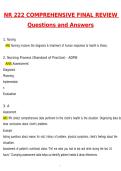 NR222 &sol; NR 222 Health & Wellness Comprehensive Final Review Exam &vert; Complete Actual Questions and Verified Answers&vert; 100&percnt; Correct &lpar;Latest 2026 &sol; 2027 Update&rpar; - Chamberlain