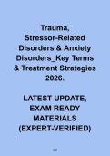 Trauma & Stressor-Related Disorders and Anxiety Disorders&colon; Key Terms & Treatment &vert; Psychiatric Nursing Study Guide