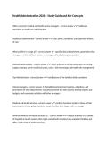 Health Administration 2026 &ndash; Study Guide and Key Concepts