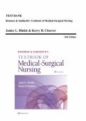 Test  bank  for Brunner & Suddarth's Textbook of Medical-Surgical Nursing &lpar;Brunner and Suddarth's Textbook of Medical-Surgical&rpar; 14th Edition all pages fully coveredwith test questions and answers guide A&plus;