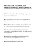 BIO 172 ACTUAL TEST PAPER 2026 QUESTIONS WITH SOLUTIONS GRADED ABIO 172 ACTUAL TEST PAPER 2026 QUESTIONS WITH SOLUTIONS GRADED A