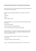 Health Administration Midterm 2026 &ndash; Study Guide and Practice Questions