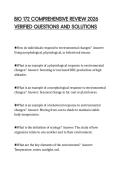 BIO 172 COMPREHENSIVE REVIEW 2026 VERIFIED QUESTIONS AND SOLUTIONS