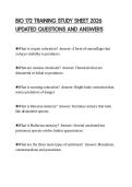 BIO 172 TRAINING STUDY SHEET 2026 UPDATED QUESTIONS AND ANSWERS