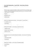 Intro Health Administration &ndash; Exam &num;2 2026 &ndash; Study Guide and Practice Questions