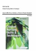 Test bank for Clinical Nursing Skills and Techniques 9th Edition with questions and answers graded A&plus;