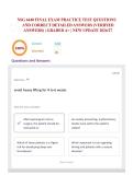 NSG 6440 EXAMS BUNDLED QUESTIONS AND CORRECT DETAILED ANSWERS &lpar;VERIFIED ANSWERS&rpar; &vert; GRADED A&plus; &vert; NEW UPDATE 2026&sol;27
