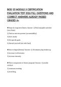 BIOD 121 MODULE 5 CERTIFICATION EVALUATION TEST 2026 FULL QUESTIONS AND CORRECT ANSWERS ALREADY PASSED GRADED A&plus;