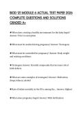 BIOD 121 MODULE 6 ACTUAL TEST PAPER 2026 COMPLETE QUESTIONS AND SOLUTIONS GRADED A