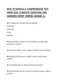 BIOD 121 MODULE 6 COMPREHENSIVE TEST PAPER 2026 COMPLETE QUESTIONS AND ANSWERS EXPERT VERIFIED GRADED A&plus;