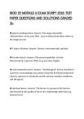 BIOD 121 MODULE 6 EXAM SCRIPT 2026 TEST PAPER QUESTIONS AND SOLUTIONS GRADED A&plus;