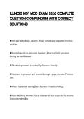 ILLINOIS BOF MOD EXAM 2026 COMPLETE QUESTION COMPENDIUM WITH CORRECT SOLUTION