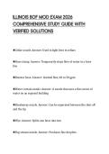 ILLINOIS BOF MOD EXAM 2026 COMPREHENSIVE STUDY GUIDE WITH VERIFIED SOLUTIONS