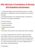 NSG 300 Exam &lpar;1&comma; 2&comma; 3 & 4&rpar; Package deals Foundations of Nursing GCU NSG 300 &sol; NSG 300 Exam &lpar;1-4&rpar; &ndash; Foundations of Nursing &vert; GCU &lpar;Latest 2026 &sol; 2027 Update&rpar; Questions & Correct Answers &lpar;100&percnt; Correct Verified Answers&rpar; Already Graded A&plus;
