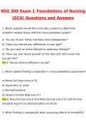 NSG 300 &sol; NSG 300 Exam 1-4 Foundations of Nursing &vert; GCU &lpar;Newest 2026 &sol; 2027 Update&rpar; Questions & Correct Answers &lpar;100&percnt; Correct Verified Answers&rpar; Already Graded A&plus; INSTANT DOWNLOAD PDF &ndash; This NSG 300 Exam Bundled &lpar;1&comma; 2&comma; 3 & 4&rpar; for Grand Canyon University &lpar;G