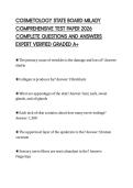 COSMETOLOGY STATE BOARD MILADY COMPREHENSIVE TEST PAPER 2026 COMPLETE QUESTIONS AND ANSWERS EXPERT VERIFIED GRADED A&plus;