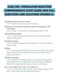 COUC 504 &colon; POPULATION SELECTION COMPREHENSIVE STUDY GUIDE 2026 FULL QUESTIONS AND SOLUTIONS GRADED A&plus;