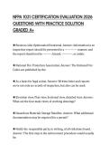 NFPA 1031 CERTIFICATION EVALUATION 2026 QUESTIONS WITH PRACTICE SOLUTION GRADED A&plus;