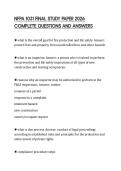 NFPA 1031 FINAL STUDY PAPER 2026 COMPLETE QUESTIONS AND ANSWERS