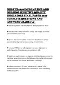 NHS-FPX4040 INFORMATICS AND NURSING SENSITIVE QUALITY INDICATORS FINAL PAPER 2026 COMPLETE QUESTIONS AND ANSWERS GRADED A&plus;