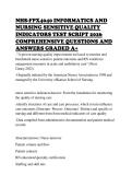 NHS-FPX4040 INFORMATICS AND NURSING SENSITIVE QUALITY INDICATORS TEST SCRIPT 2026 COMPREHENSIVE QUESTIONS AND ANSWERS GRADED A&plus;