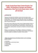 Florida Pest Control Exam Bundle &ndash; Core &plus; General Household &plus; Termite &plus; Lawn & Ornamental &plus; Fumigation &vert; FDACS Pesticide Applicator &vert; 800&plus; Questions with Answers