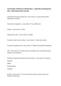 The Principles of Health Care Administration &ndash; Leadership and Management 2026 &ndash; Study Guide and Key Concepts