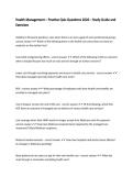 Health Management &ndash; Practice Quiz Questions 2026 &ndash; Study Guide and Exercises