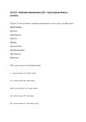 HCA 203 &ndash; Medication Administration 2026 &ndash; Study Guide and Practice Questions