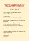 CASLI EXAM NEWEST 2026 ACTUAL EXAM TEST  BANK&vert; CASLI GENERALIST EXAM PREP WITH  COMPLETE 450 REAL EXAM QUESTIONS AND  CORRECT VERIFIED ANSWERS&sol; ALREADY GRADED  A&plus; &lpar;MOST RECENT&excl;&excl;&rpar; 