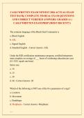 CASLI WRITTEN EXAM NEWEST 2026 ACTUAL EXAM  TEST BANK&vert; COMPLETE 350 REAL EXAM QUESTIONS  AND CORRECT VERIFIED ANSWERS&sol; ALREADY GRADED A&plus;&vert;  CASLI WRITTEN EXAM PREP &lpar;MOST RECENT&excl;&excl;&rpar; 