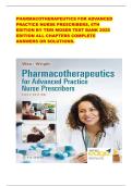PHARMACOTHERAPEUTICS FOR ADVANCED PRACTICE NURSE PRESCRIBERS&comma; 6TH EDITION BY TERI MOSER TEST BANK 2025 EDITION ALL CHAPTERS COMPLETE ANSWERS OR SOLUTIONS&period;
