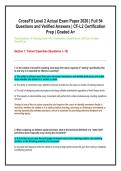  CrossFit Level 2 Actual Exam Paper 2026 &vert; Full 54  Questions and Verified Answers &vert; CF-L2 Certification  Prep &vert; Graded A&plus;  Total Questions&colon; 54 &vert; Passing Score&colon; 90&percnt; &vert; Certification&colon; CrossFit Level 2 &lpar;CF-L2&rpar; &vert; Provider&colon;  CrossFit&comma; Inc&period;