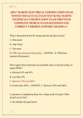ABYC MARINE ELECTRICAL CERTIFICATION EXAM  NEWEST 2026 ACTUAL EXAM TEST BANK&vert; MARINE  TECHNICIAN CERTIFICATION EXAM PREP WITH  COMPLETE 350 REAL EXAM QUESTIONS AND  CORRECT VERIFIED ANSWERS&sol; ALREADY GRADED A&plus; 