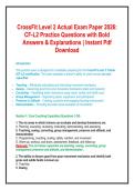CrossFit Level 2 Exam Practice Test &vert; CF-L2 Certification &vert; Multiple-Choice Questions with Answers & Explanations &vert; Movement Analysis&comma; Fault Detection&comma; Cueing&comma; Programming&comma; Class Structure&comma; The Whiteboard&comma; The L2 Training Guide &vert; Pass Your L2 Exam