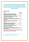 University of South Alabama NU 578 Advanced Pharmacology Units 1&ndash;5 Exam Bundle 2026&sol;2027 Questions with Answers PDF