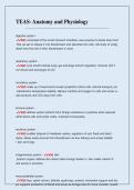 TEAS- Anatomy and Physiology &vert; Actual Exam With Complete Questions And Solutions