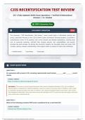 CJIS Recertification Test Review 25&plus; &lpar;Fully Updated 2026&rpar; Exam Questions &plus; Verified & Rationalized Answers   A&plus; Graded