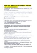 PROSTHETIC CPM EVALUATION EXAM 2026 QUESTIONS AND ANSWERS GRADED
