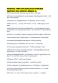 TENNESSEE TIMESHARE EVALUATIO EXAM 2026 QUESTIONS AND ANSWERS GRADED