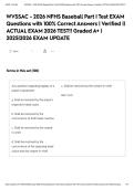 WVSSAC - 2026 NFHS Baseball Part I Test EXAM Questions with 100&percnt; Correct Answers &vert; Verified &vert;&vert; ACTUAL EXAM 2026 TEST&excl;&excl; Graded A&plus; &vert; 2025&vert;2026 EXAM UPDATE
